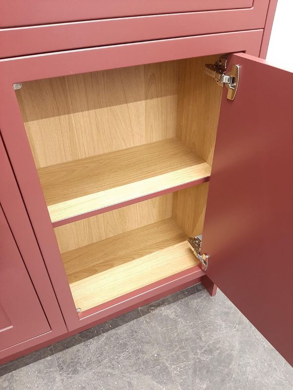 Laura Ashley Blonde Oak Cabinet- Claret Door InFrame